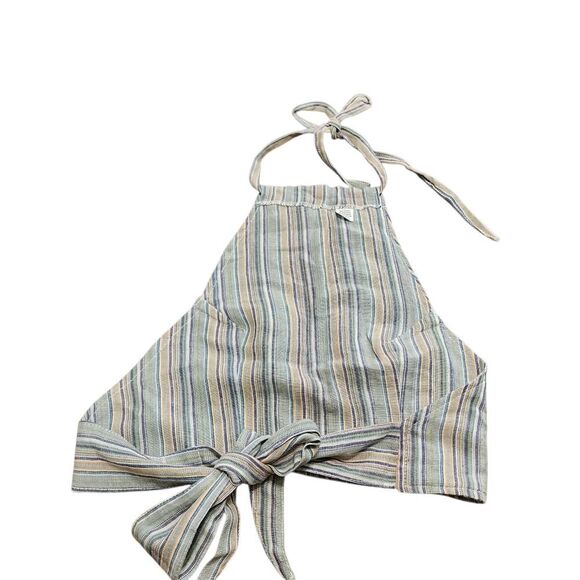 Earthbound Striped Halter Top S Open Tie Back Festival NWT - Picture 2 of 5